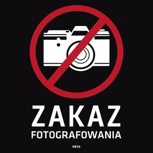 Zakaz Fotografowania - Męska Bluza Czarna