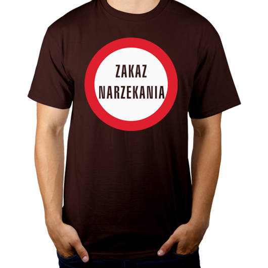 Zakaz Narzekania - Męska Koszulka Czekoladowa