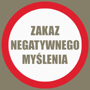 Zakaz negatywnego myślenia - Męska Koszulka Jasno Szara