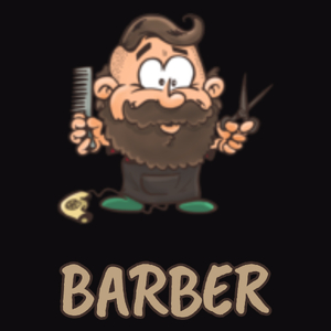 Zawód Barber - Męska Koszulka Czarna