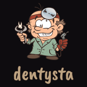 Zawód Dentysta - Męska Bluza z kapturem Czarna