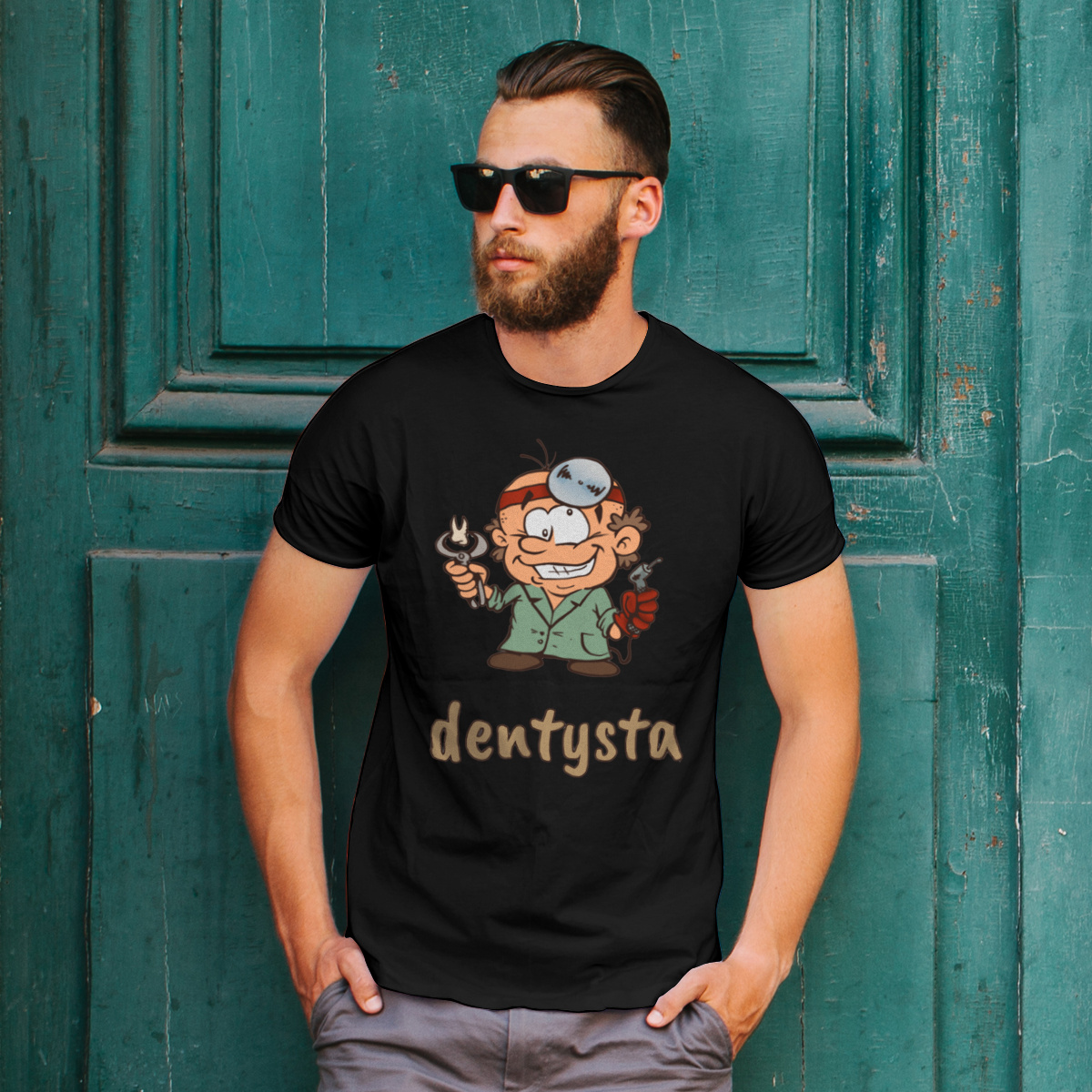 Zawód Dentysta - Męska Koszulka Czarna