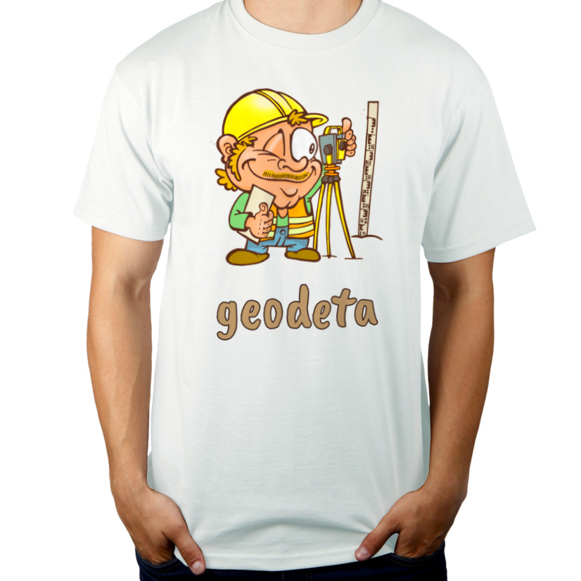 Zawód Geodeta - Męska Koszulka Biała