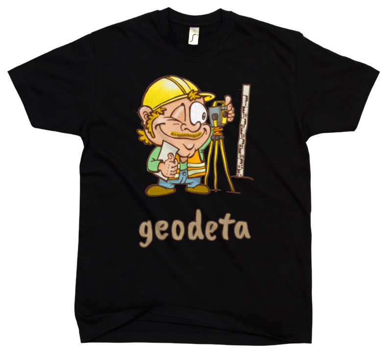 Zawód Geodeta - Męska Koszulka Czarna