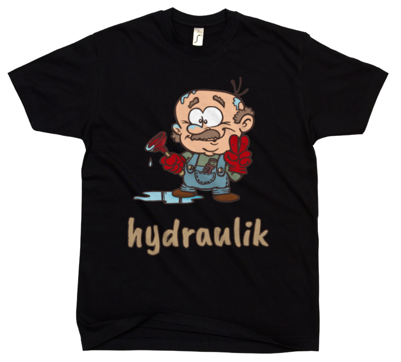 Zawód Hydraulik - Męska Koszulka Czarna