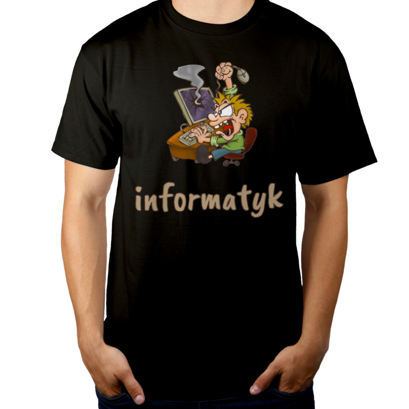 Zawód Informatyk - Męska Koszulka Czarna