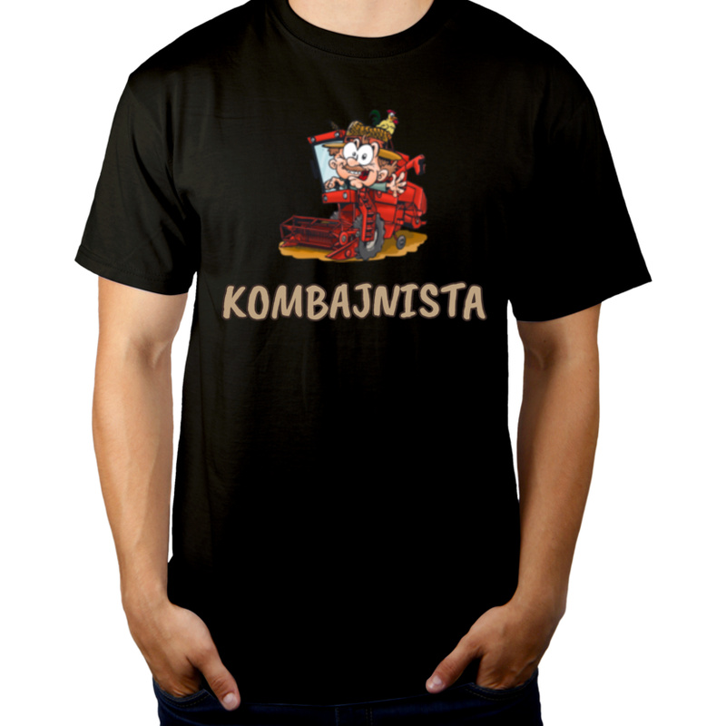 Zawód Kombajnista - Męska Koszulka Czarna