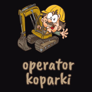 Zawód Operator Koparki - Męska Koszulka Czarna