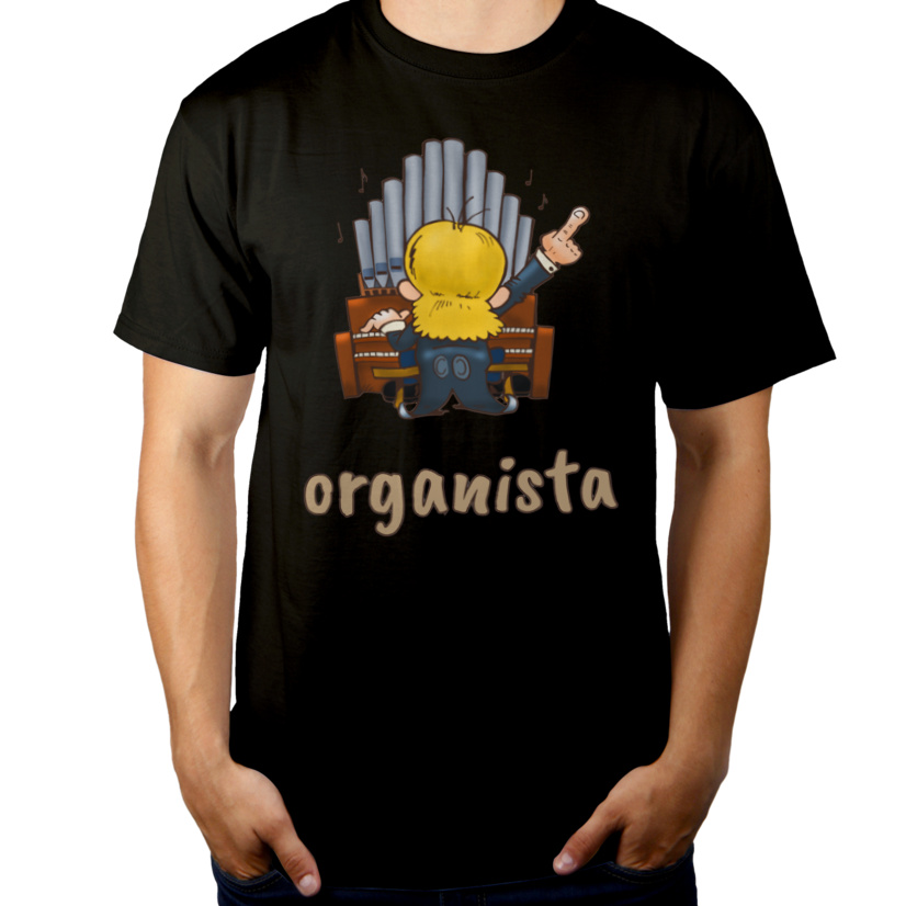 Zawód Organista - Męska Koszulka Czarna