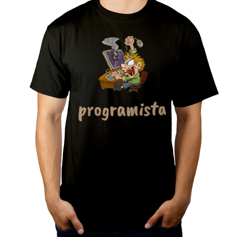 Zawód Programista - Męska Koszulka Czarna