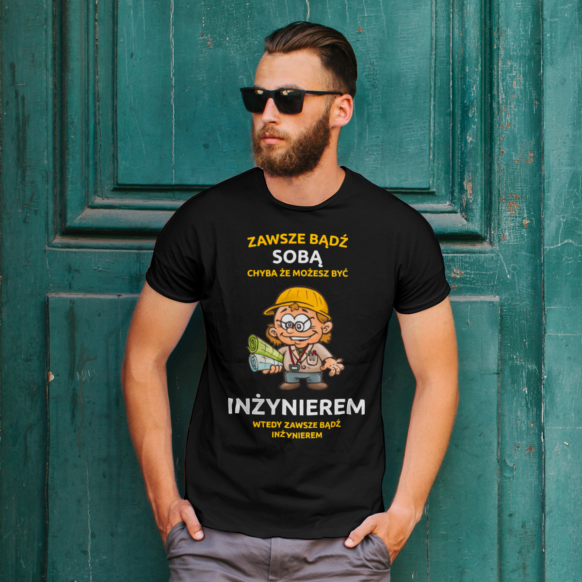 Zawsze Bądź Sobą, Chyba Że Możesz Być Inżynierem - Męska Koszulka Czarna