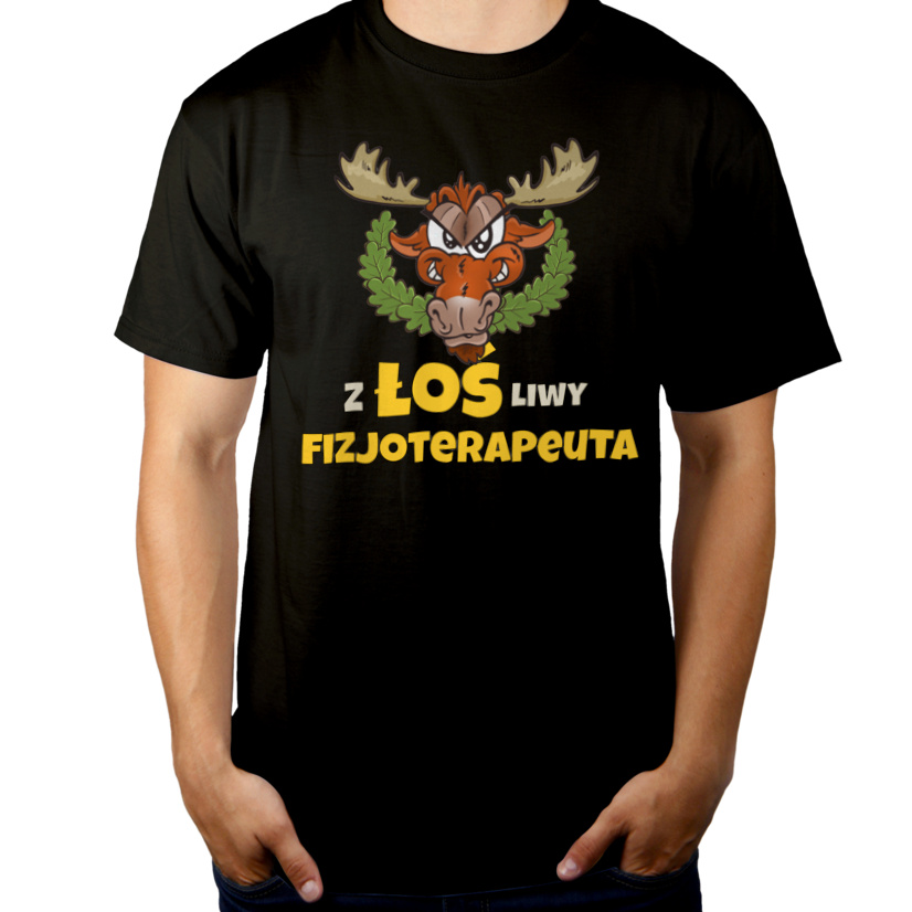 Złośliwy Fizjoterapeuta Łoś - Męska Koszulka Czarna