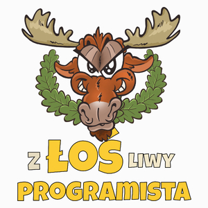 Złośliwy Programista Łoś - Poduszka Biała