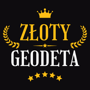 Złoty geodeta - Męska Bluza Czarna