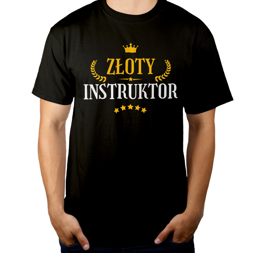 Złoty instruktor - Męska Koszulka Czarna