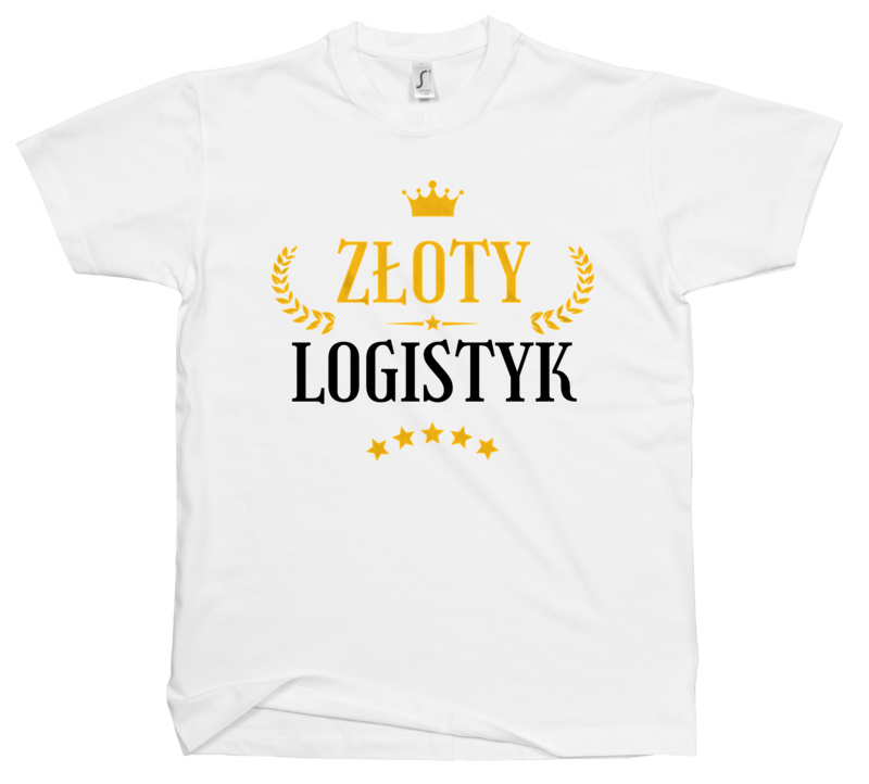 Złoty logistyk - Męska Koszulka Biała