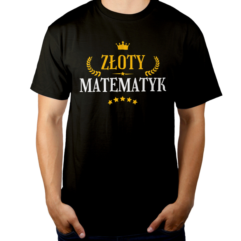 Złoty matematyk - Męska Koszulka Czarna
