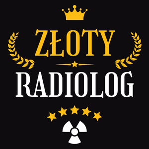Złoty radiolog - Męska Bluza z kapturem Czarna
