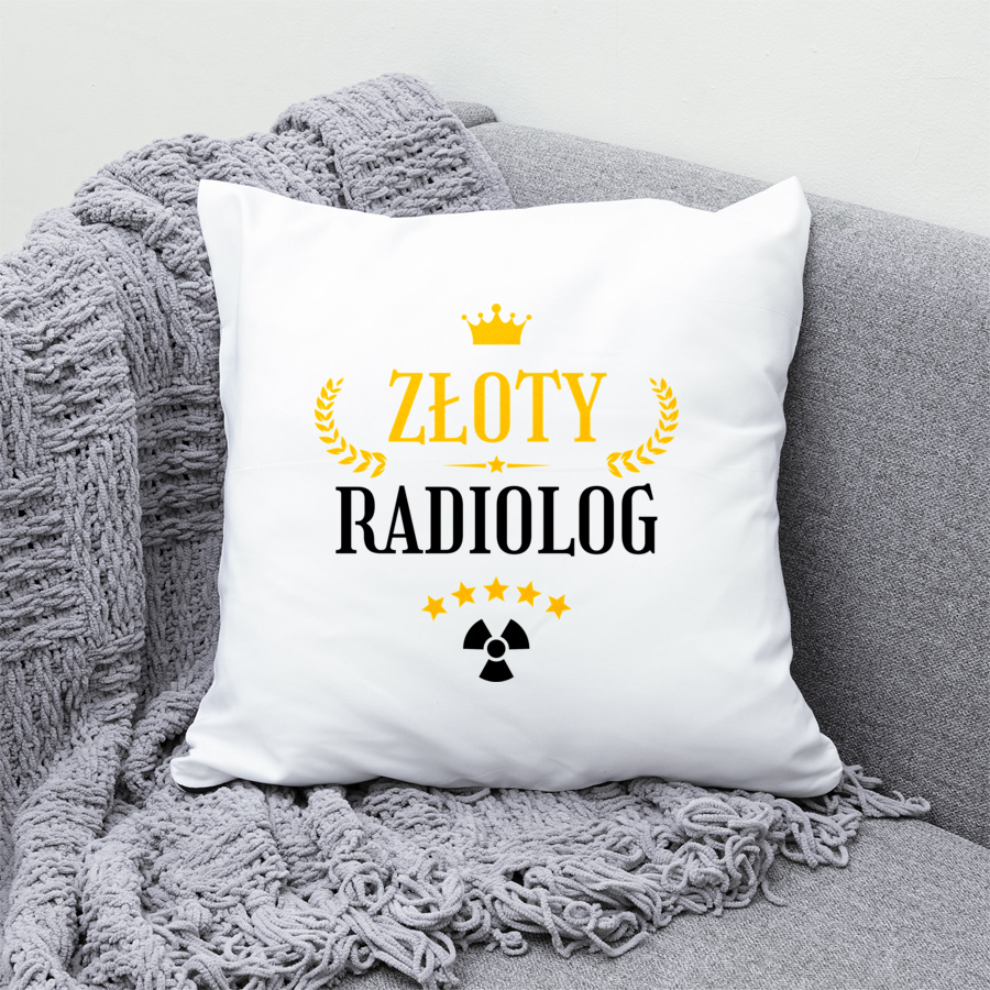 Złoty radiolog - Poduszka Biała