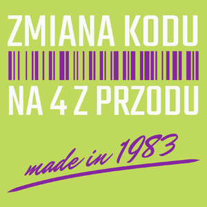Zmiana Kodu Na 4 Z Przodu Urodziny 40 Lat 1983 - Męska Koszulka Jasno Zielona