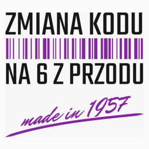Zmiana Kodu Na 6 Z Przodu Urodziny 65 Lat 1958 - Poduszka Biała