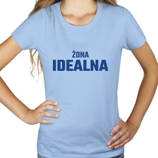Żona Idealna - Damska Koszulka Błękitna