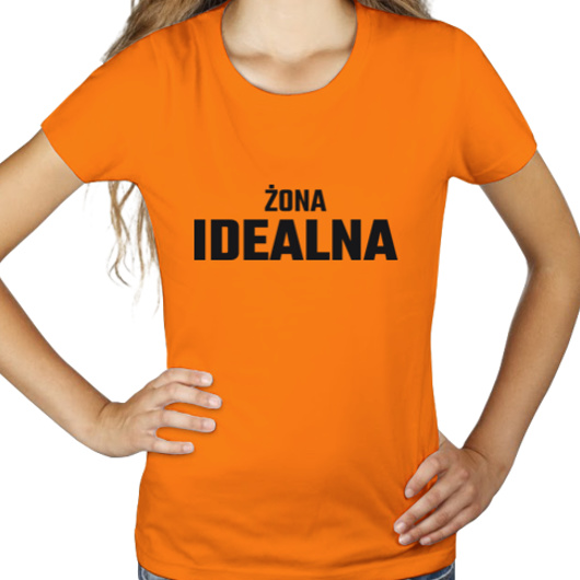 Żona Idealna - Damska Koszulka Pomarańczowa