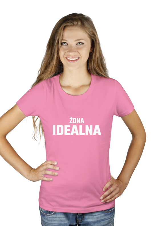 Żona Idealna - Damska Koszulka Różowa
