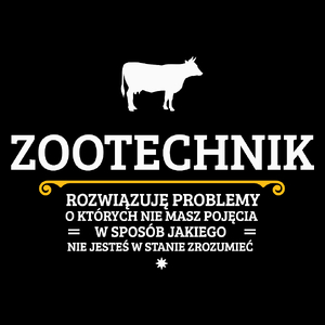 Zootechnik - Rozwiązuje Problemy O Których Nie Masz Pojęcia - Torba Na Zakupy Czarna