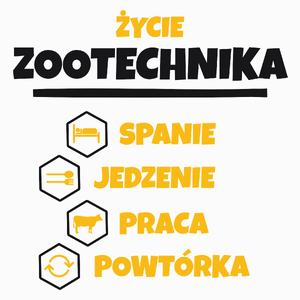 Zootechnik - Spanie Jedzenie - Poduszka Biała