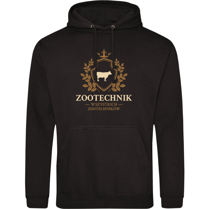 Zootechnik Wszystkich Zootechników - Męska Bluza z kapturem Czarna