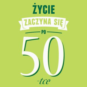 Życie Zaczyna Się Po 50-stce - Męska Koszulka Jasno Zielona
