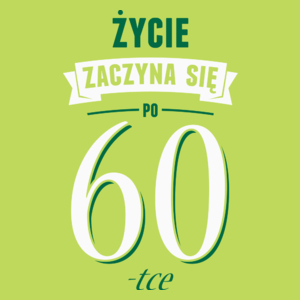 Życie Zaczyna Się Po 60-stce - Męska Koszulka Jasno Zielona