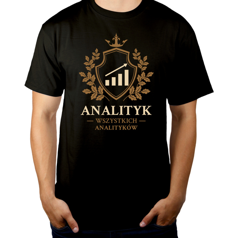 analityk wszystkich analityków - Męska Koszulka Czarna