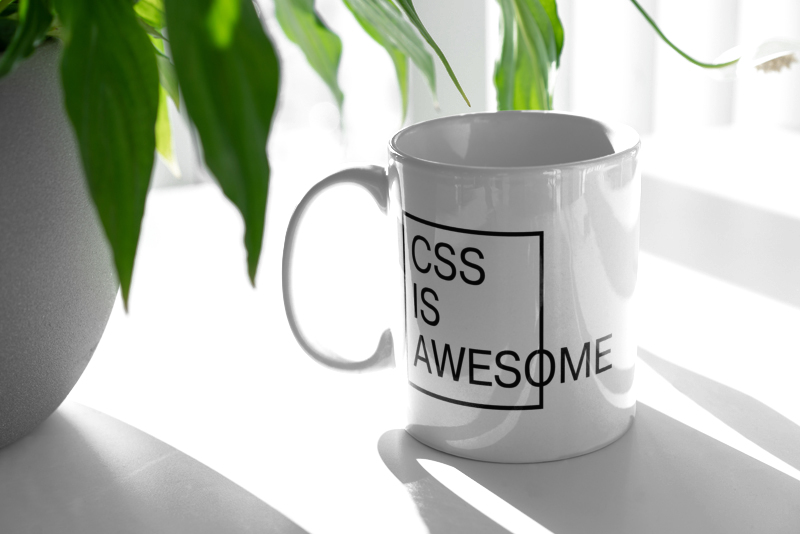 css is awesome - Kubek Biały