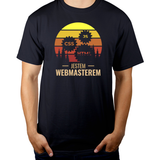 jestem webmasterem - Męska Koszulka Ciemnogranatowa