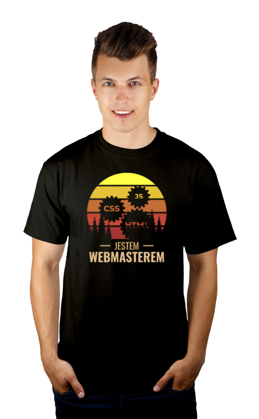 jestem webmasterem - Męska Koszulka Czarna