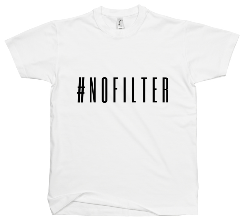 #nofilter - Męska Koszulka Biała
