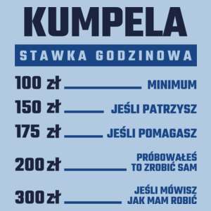 stawka godzinowa kumpela - Damska Koszulka Błękitna