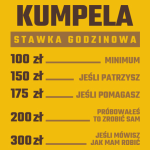 stawka godzinowa kumpela - Damska Koszulka Żółta