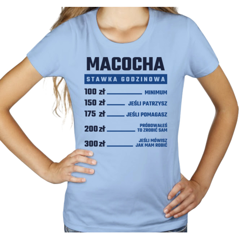 stawka godzinowa macocha - Damska Koszulka Błękitna
