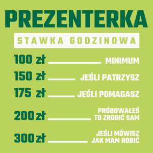 stawka godzinowa prezenterka - Damska Koszulka Jasno Zielona