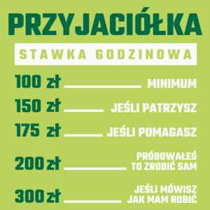 stawka godzinowa przyjaciółka - Damska Koszulka Jasno Zielona