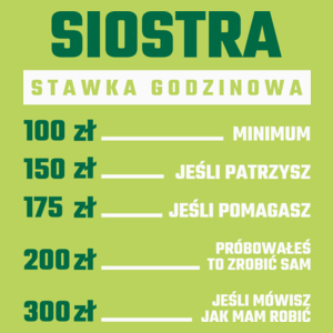stawka godzinowa siostra - Damska Koszulka Jasno Zielona