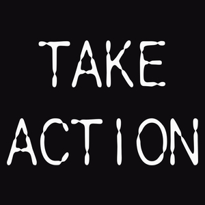 take action - Męska Bluza Czarna