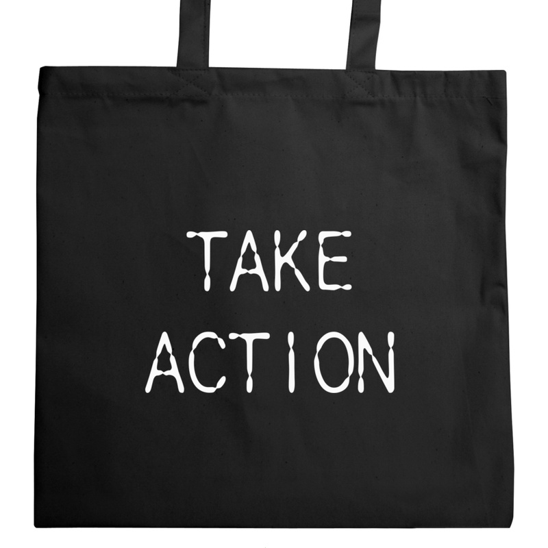 take action - Torba Na Zakupy Czarna